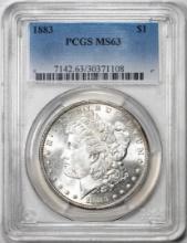 1883 $1 Morgan Silver Dollar Coin PCGS MS63