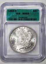 1883-O $1 Morgan Silver Dollar Coin ICG MS65