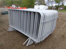 (40) Gray Interlocking Steel Barricades