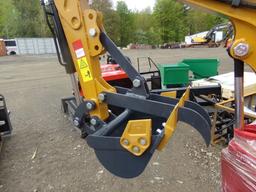 New Yellow AGT Industrial H15 Mini Excavator with Canopy, Stationary Thumb