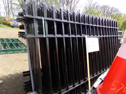 New Diggit Wrought Iron Fence Panels, (22) Panels, 10' Long, 220' Total wit