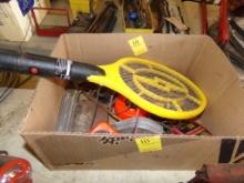 Box of Tape Measures, Electric Fly Swatter  (111)