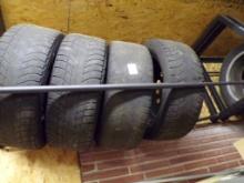 Set Of (4) Used 215/55 R16 Tires, On 5-Lug Steel Rims