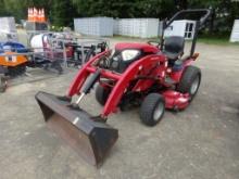 Mahindra HST EMax 22 4 WD Compact Tractor with Loader, 50'' Bucket, ROPS, 5