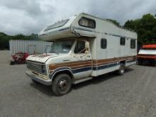 1982 Ford Econoline Motor Home by Coachman, Gas V8, 99,356 Miles, Vin# 1FDK