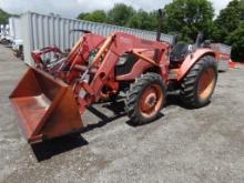 Kubota M7040 4WD Tractor With LA1153 Loader, 72'' Bucket, 3pt, PTO, Single