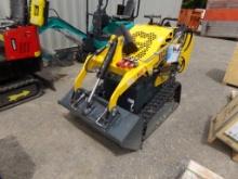 New EGN EG360 Mini Skid Steer Loader, Yellow, Gas Engine and 40'' Bucket