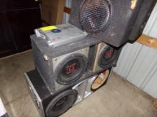 (4) Automotice Speakers (One Cabinet Is Missing A Driver), Diesel Audio, Ma