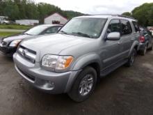 2006 Toyota Sequoia Limited, Leather, Sunroof, 3rd Row Seating, Gray, 245,0