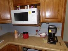 Bunn Coffee Maker and Whirlpool Carousel Microwave (Break Room)