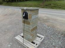 Fancy Stone Face Privacy Column/Mailbox Stone Veneer, 20'' X 20'' X 60''-2'