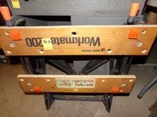 Wood Rolling Job Cart, 27'' x 18'' x 33'' and a Black and Decker Workmate 2