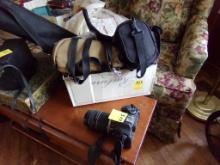 Cannon EOS Rebel T2i Digital SLR with (2) Lenses, Cases and Tripod (Living
