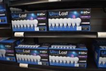 (4) 8 PACKS OF 60W ULTRA LAST LED DIMMABLE BULBS,