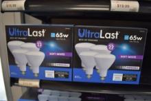 (4) FOUR PACKS OF ULTRA LAST 65W DIMMABLE BULBS
