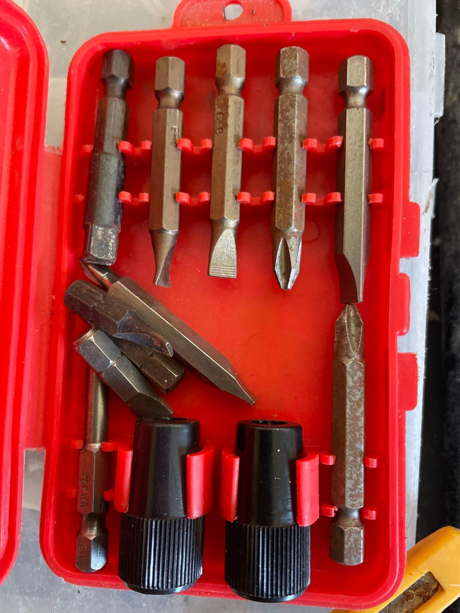Gloves, Screw driver bit set and more