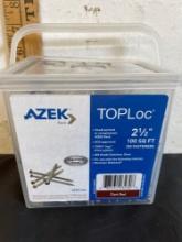 AZEK toploc stainless steel screws 2-1/2?