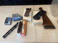 Pistol Grips, gun stock, Butt Plate, Rifle and Pistol top rings