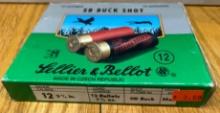 Lellier & Bellot 12 gauge 2 3/4 buck shot 10 cartridges