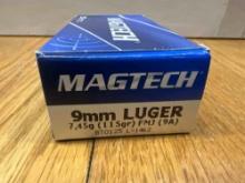 Magtech 9mm Luger FMJ 50 cartridges