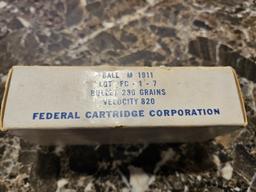 Match Caliber .45 Ball M 1911 230 Grain Federal Cartridge Corp.