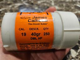 James Calhoon "Fine Shootin' Bullets" 19 Caliber 40gr DBL HP 19 Calhoon Hornet