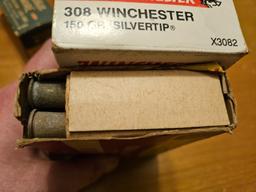 Lot of (2) Winchester Ammo Rifle 30-40 Krag 308 150 Grain Silvertip
