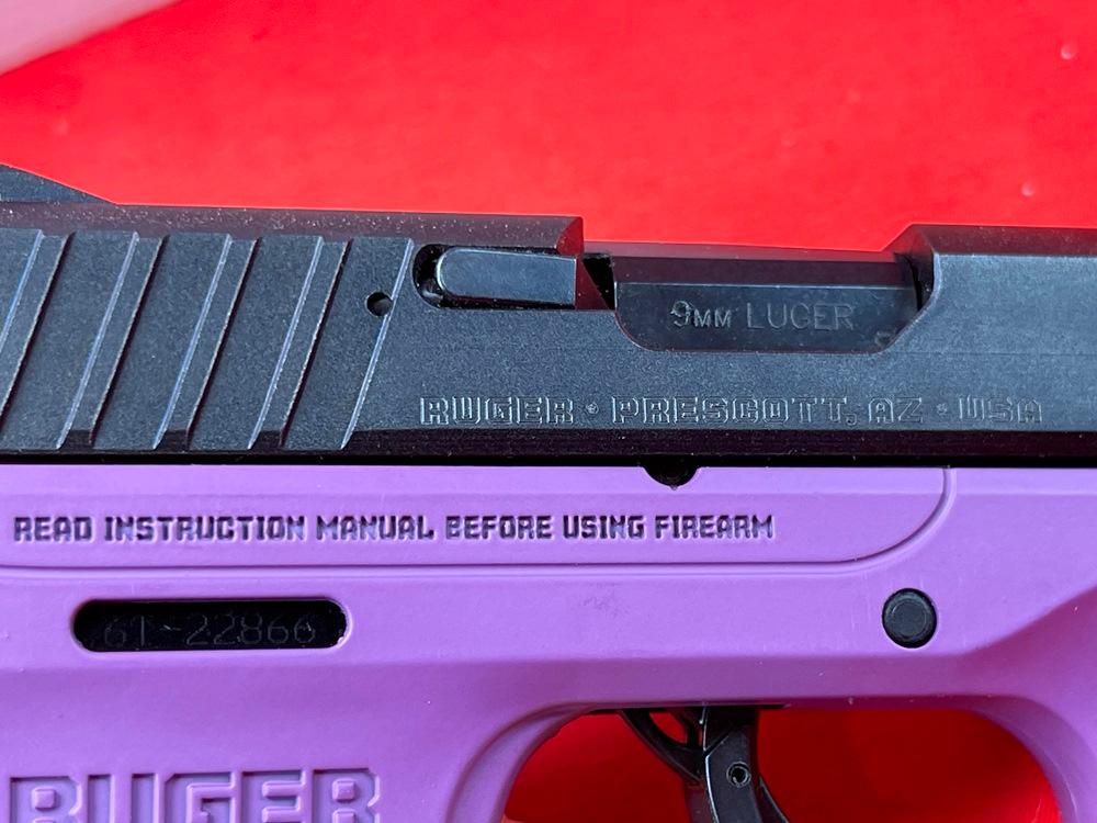 Ruger EC9s, 9mm, Purple/Blk, NIB, SN:461-2286 (HG)