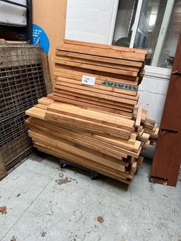 Cart of Cut Lumber Pieces