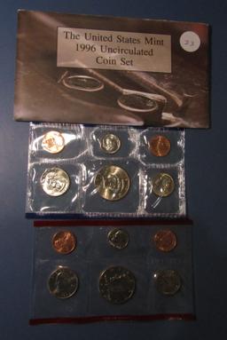 1996 UNCIRCULATED COIN MINT SET