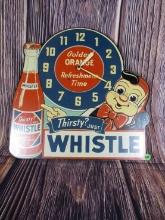 Whistle Orange Soda Clock - Contemporary