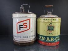 En-Ar-Co & FS 5 gal Gas Cans