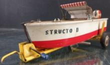 Structo Boat with Motor and Trailer