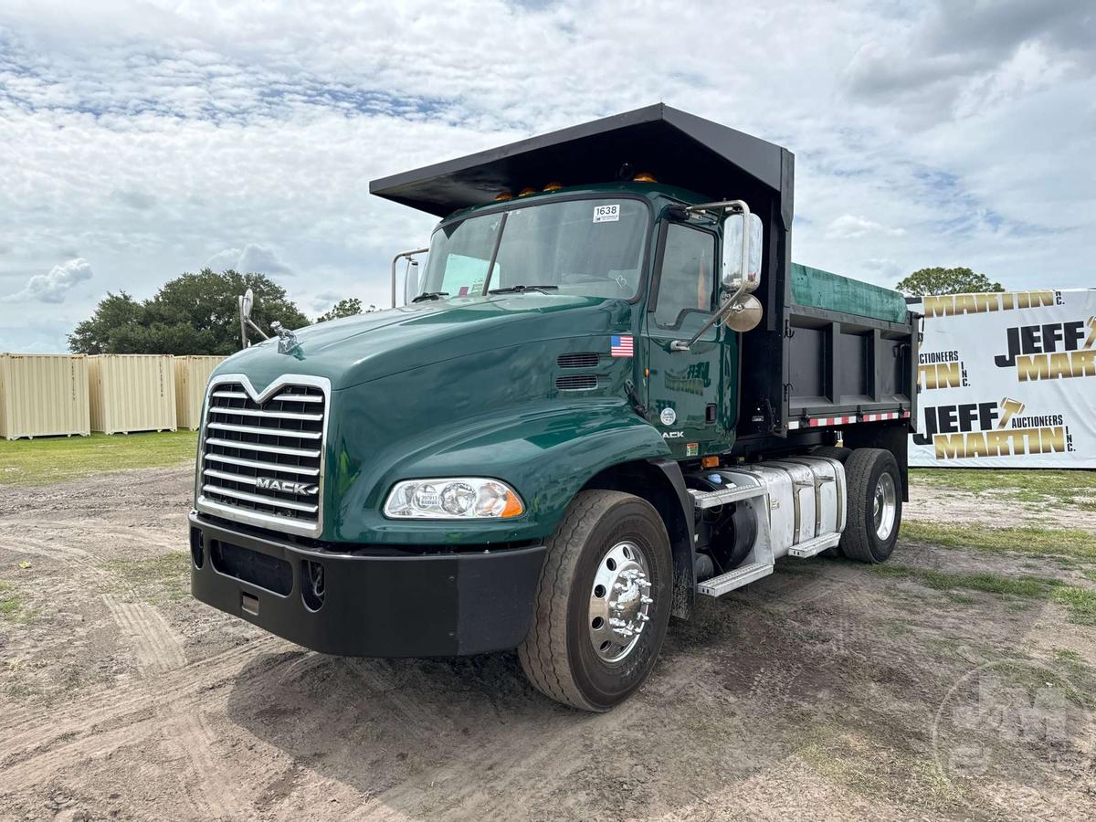 2013 MACK CXU612 SINGLE AXLE DUMP TRUCK VIN: 1M1AW01XXDM005221