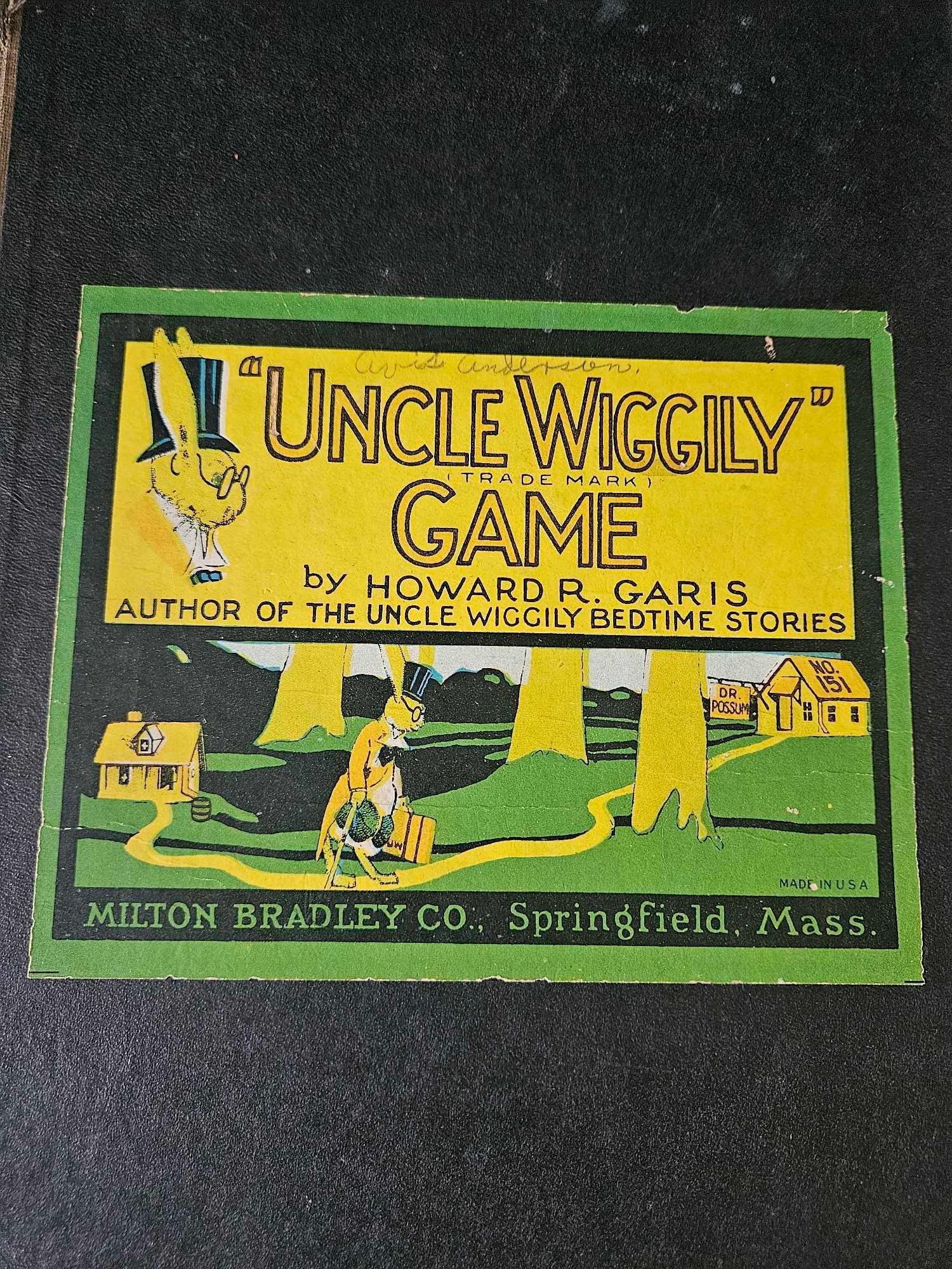 1916 UNCLE WIGGILY GAMEBOARDS AND CARDS WITH BOX