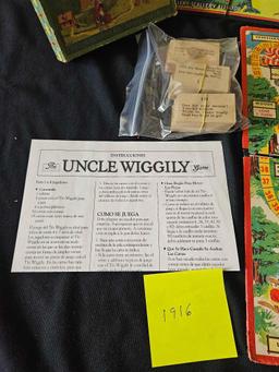 1916 UNCLE WIGGILY GAMEBOARDS AND CARDS WITH BOX
