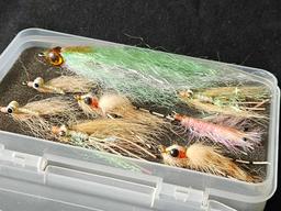 ORVIS FLY FISHING BOX WITH 7 FLIES