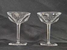 Lets Celebrate! (2) Vintage BACARRAT CRYSTAL MALMAISSON CHAMPAGNE GOBLETS