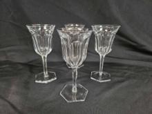 (3) Vintage BACARRAT CRYSTAL Malmaisson WINE CLARET GOBLET GLASSES