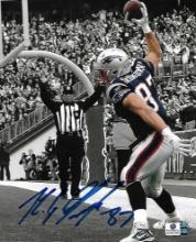 Rob Gronkowski New England Patriots Autographed 8x10 Photo GA coa