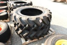 TWO CONTINENTAL CONTRACT AC85 340/85R28 TIRES (UNUSED)