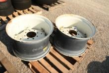 TWO 15X24 RIMS WITH 8 BOLT CENTERS (UNUSED)