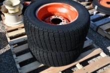 TWO GALAXY 27/10.50LLX15 TIRES WITH 6 BOLT RIMS