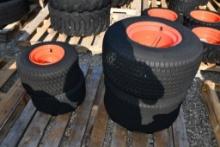 FOUR TIRES & RIMS TO FIT SUB-COMPACT TRACTOR