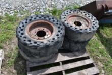 4 34x16 Airless Tires on 8 Lug Rims