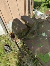 Antique 6" Bench Vise on Metal Stand