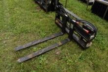 AGT Quick Attach Hydraulic Shift 48" Pallet Forks