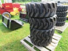 4 NEW 12-16.5 SKIDSTEER TIRES - SOLD AS ONE UNIT