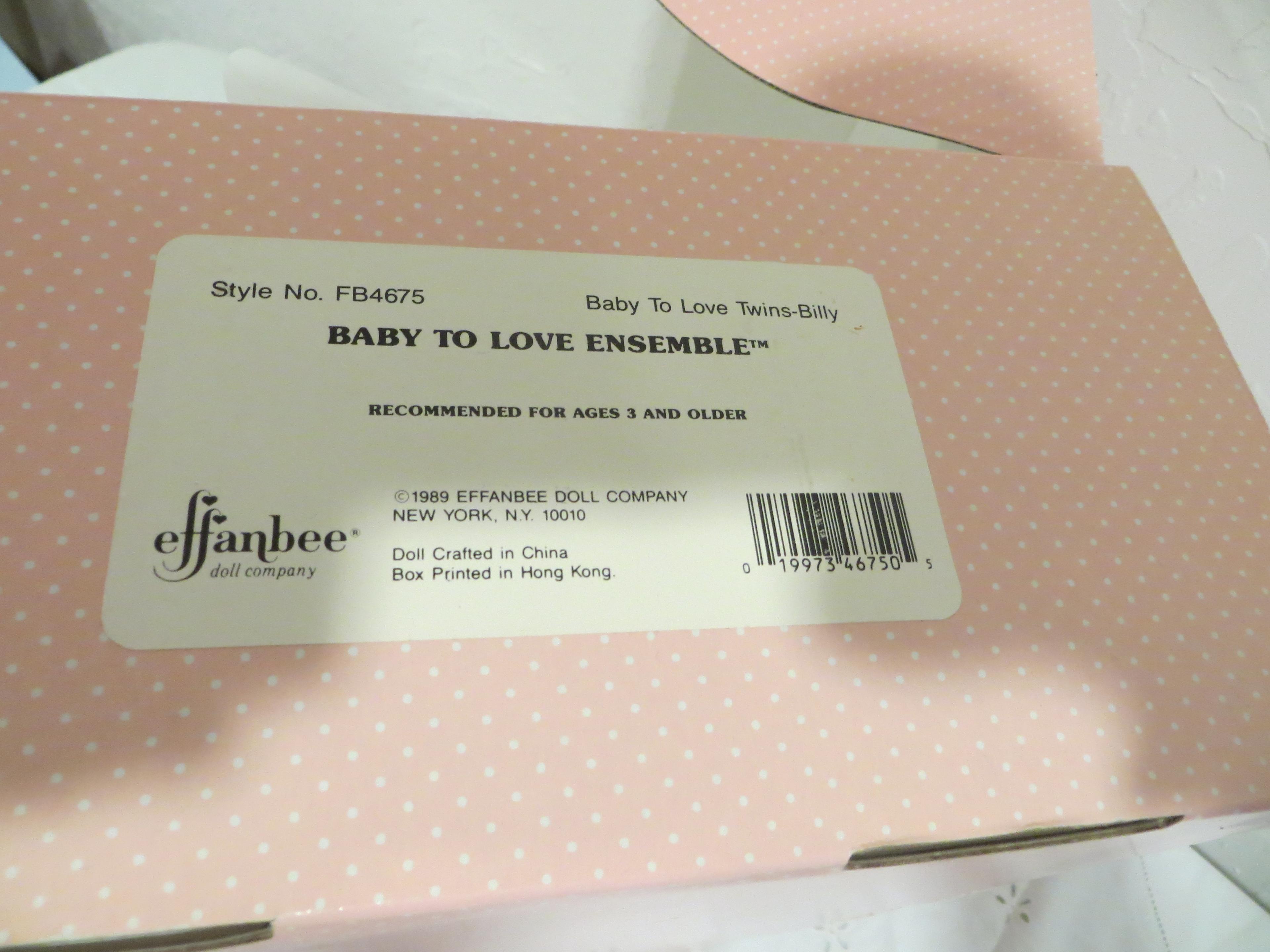 Effanbee Baby to Love Ensemble Billy  FB4675