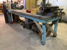 WOOD SHOP BENCH 123" L X 37" T (DOES NOT INCLUDE TOOLING/PACKING NOT AVAILABLE)